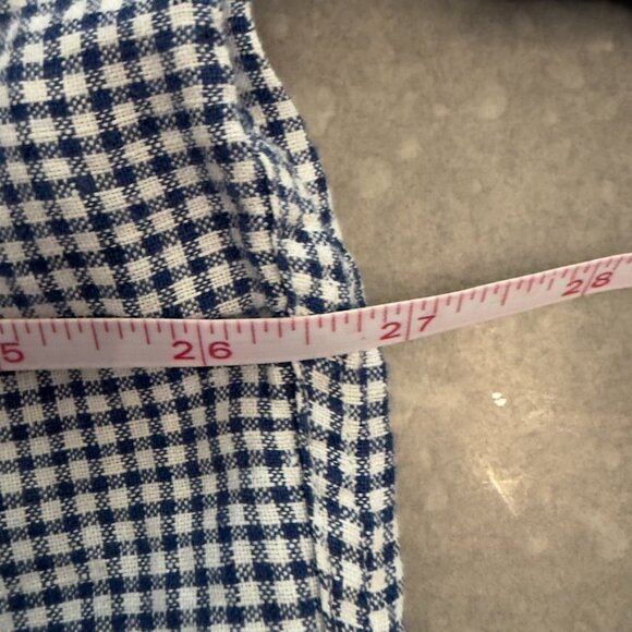 Brooks Brothers Regent Fit 100% Linen Gingham Shirt – Navy & White – Size XXL - Picture 11 of 12